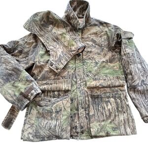 10X Realtree Camo Jacket Mens M Made in USA Insulated Hunting Outdoor Coat Hood